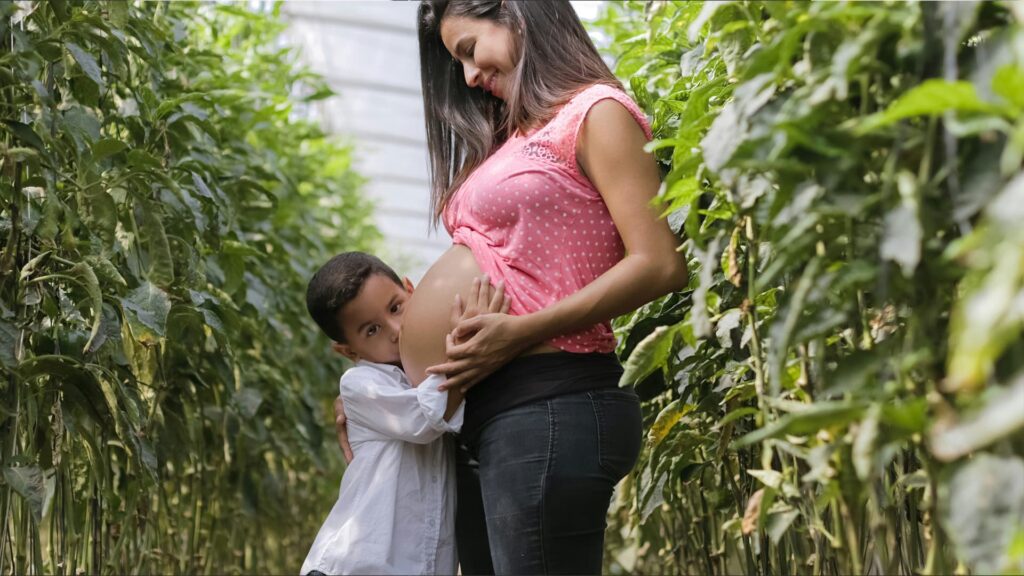 Birth mother navigating pregnancy